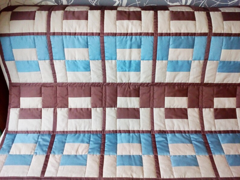 Color block quilt Patchwork quilt for sale Queen size quilt Etsy