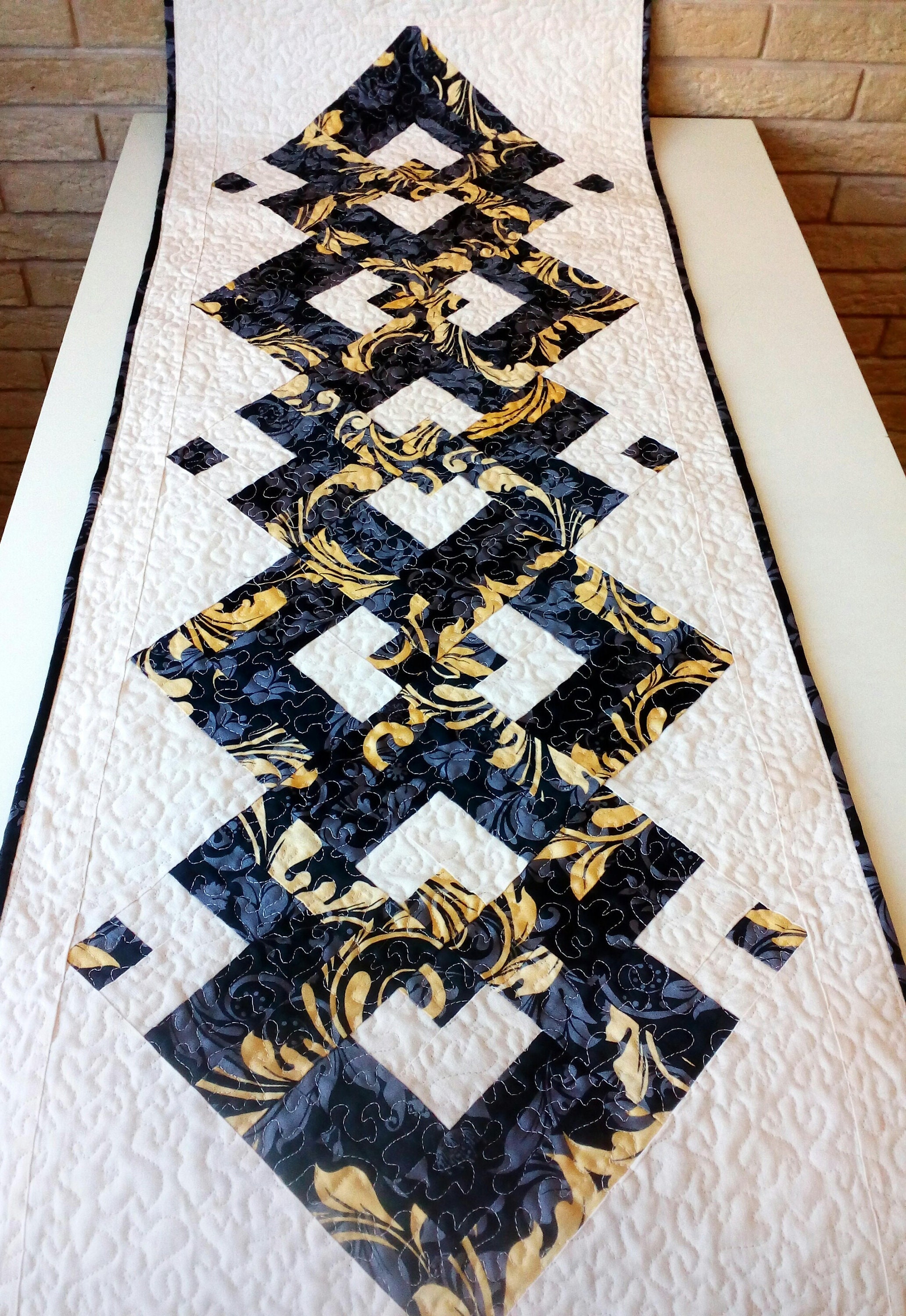 Quilted table runners Farmhouse table runners Rustic table Etsy