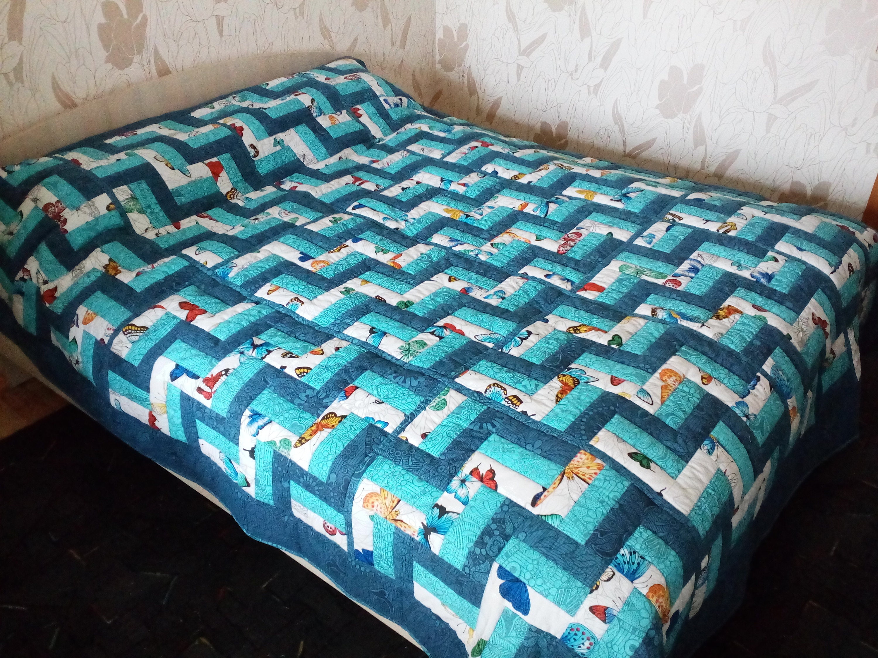 Patchwork quilt for sale Handmade blanket King size quilt Etsy