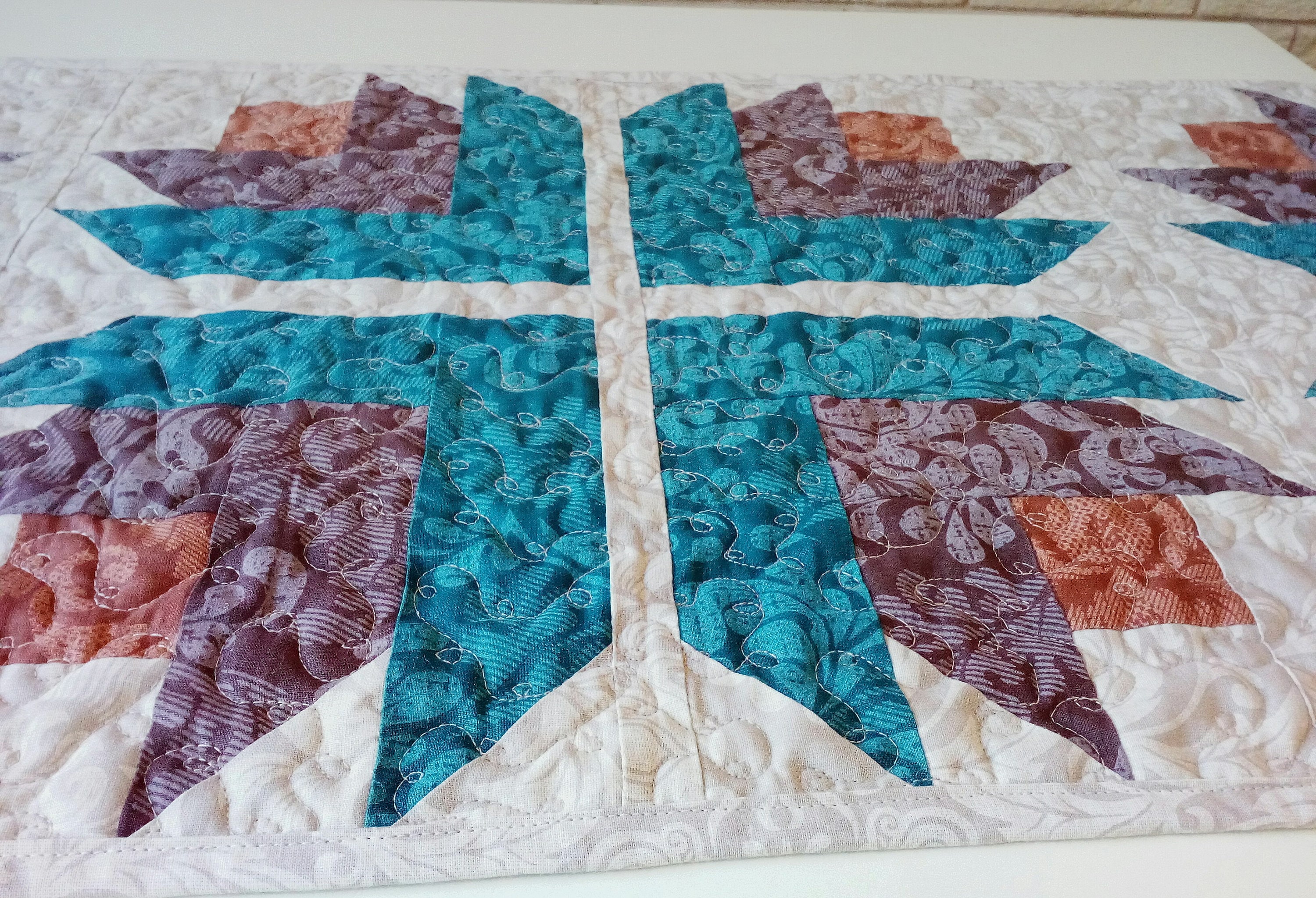 Quilted table runners Quilted mat Rustic table runners Etsy