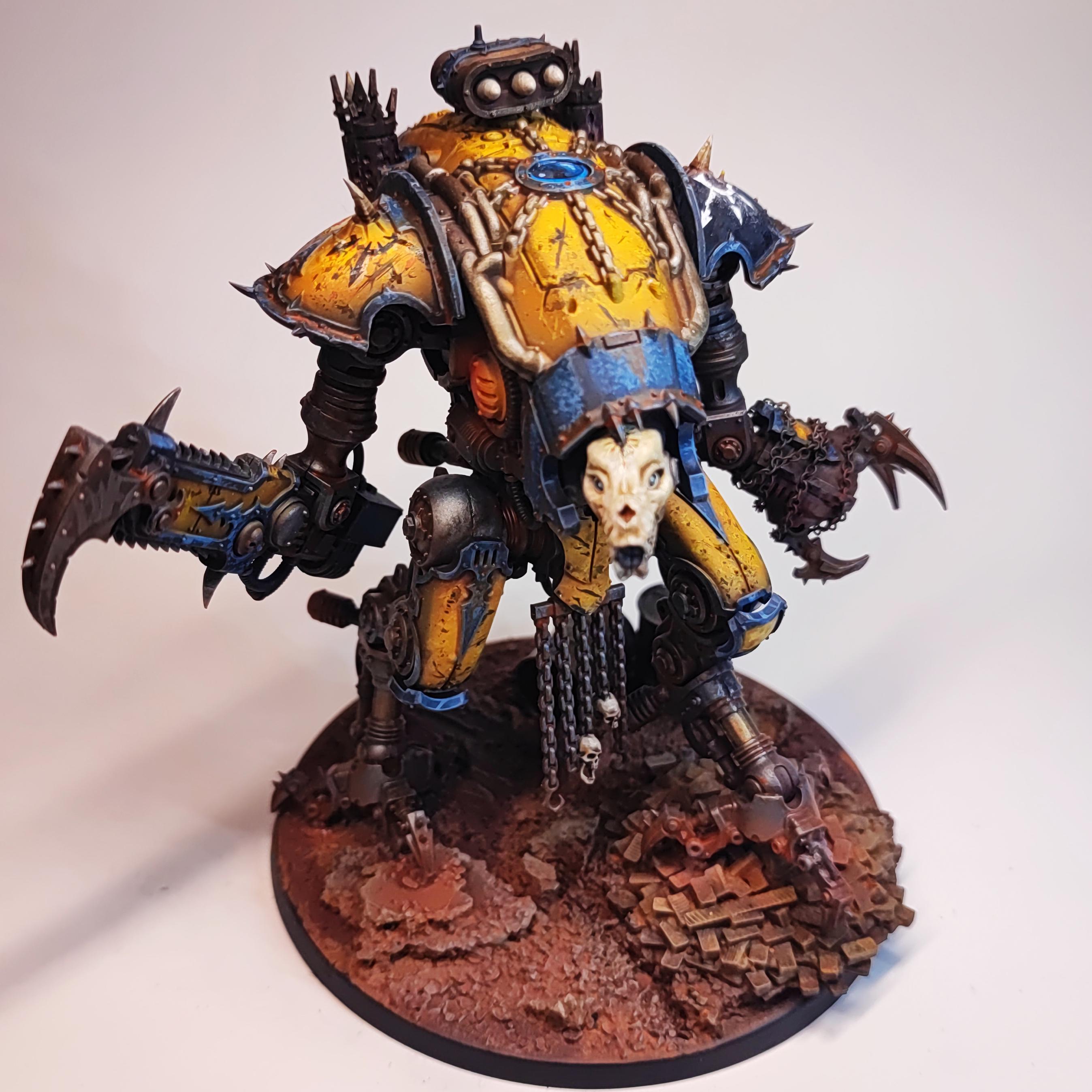 ★塗装済み美品★ ウォーハンマーWarhammer Chaos Knight Chaos Knight - 2 War Dog - Karnivores/brigands Warhammer 40k