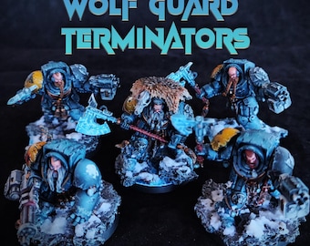 Wolf Guard Terminator - Space Wolf - Warhammer 40k - Miniatures Painted COMMISSION