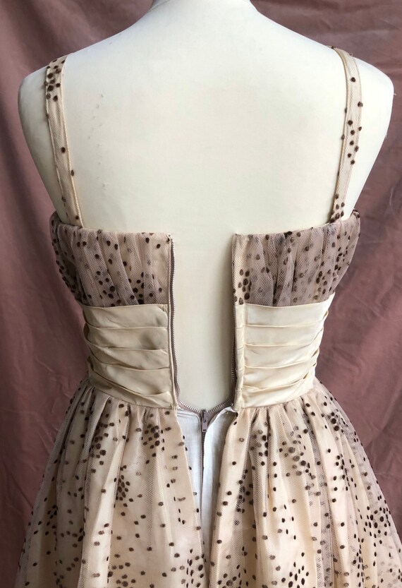 Vintage late-50s early-60s peplum cocktail dress … - image 6