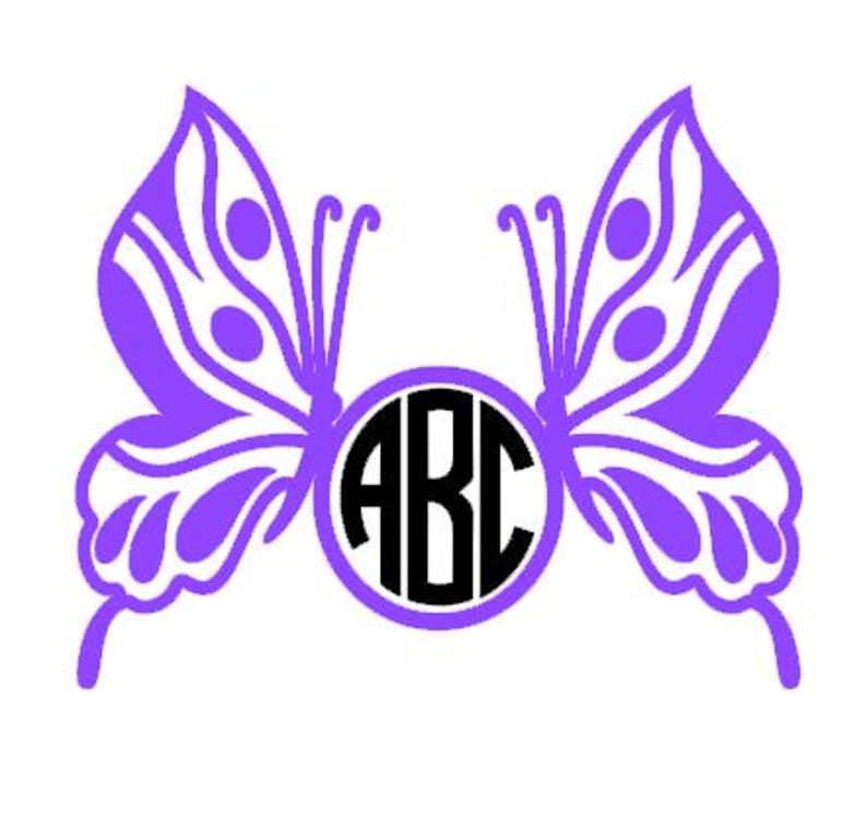 Butterfly’s Monogram Decal Butterfly’s Monogram - Etsy