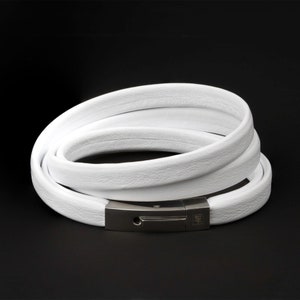 Leather Bracelet "Pure Perfection" / Wrap Leather Cuff / Purity and Perfection / Christmas Gift / Gift for her / White Bracelet / Jewellery
