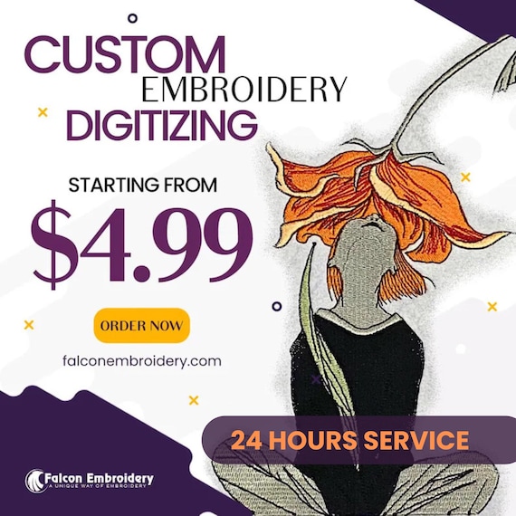 Custom Embroidery Digitizing Services, Logo Digitizing, Custom 3D Puff Embroidery Hat, Send in Your Item, Custom Embroidery Patches