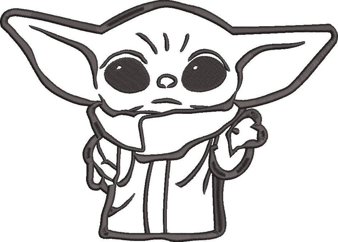Baby Yoda Art Embroidery Pattern Etsy