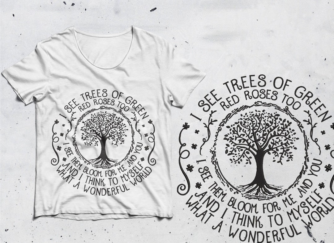 I See Trees of Green Red Roses Too Machine Embroidery Design Etsy