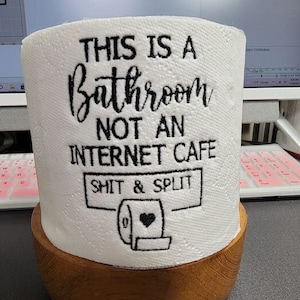 Bathroom Embroidery Designs Funny Embroidery Pattern Toilet Paper Embroidery Designs Funny Bathroom Embroidery Designs Embroidery Quotes
