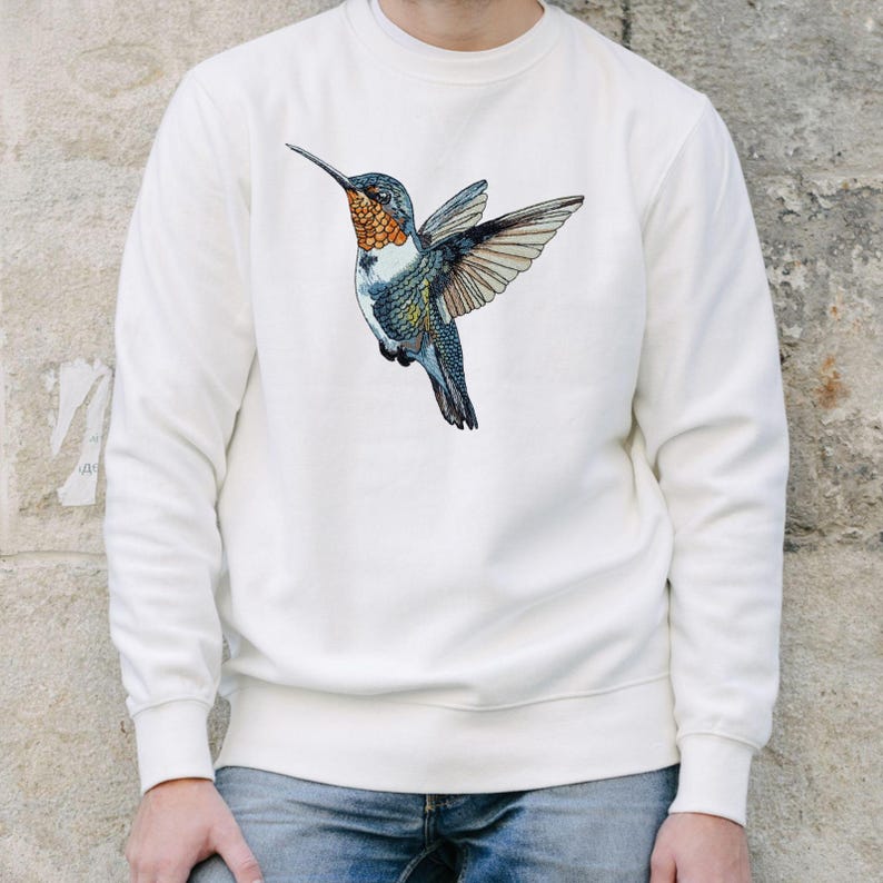Hummingbird Embroidery Design Colorful Bird Machine Embroidery Pattern ...