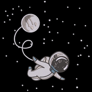 Astronaut Stickdatei Astronaut Muster Maschinenstickerei Design Astronaut PES DST Dateien Digitale Datei sofort Download