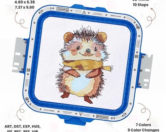 Cute Hedgehog Embroidery Design Baby Hedgehog Embroidery Pattern Cute Animal Machine Embroidery Files Forest Animal Instant Downoad PES DST