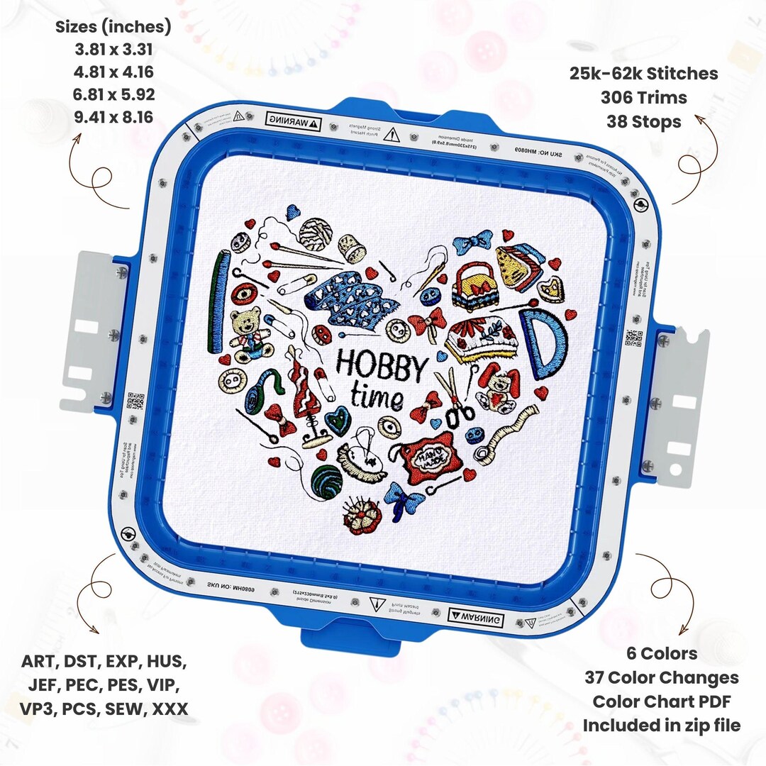 Hobby Time Embroidery Design Sewing Machine Embroidery Design Sewing ...