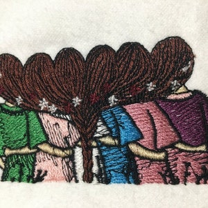 Sisters Embroidery Design Six Sisters Machine Embroidery Design Best Friend Machine Embroidery Design Best Sisters Embroidery Design