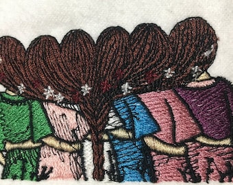 Sisters Embroidery Design Six Sisters Machine Embroidery Design Best Friend Machine Embroidery Design Best Sisters Embroidery Design