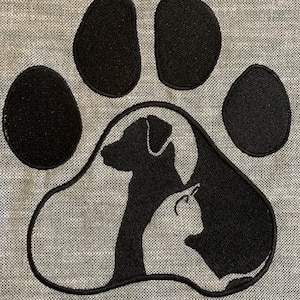Dog Cat Embroidery pattern Cat And Dog Machine Embroidery Design Embroidery Design Paw Instant Download Digital Design PES DST File