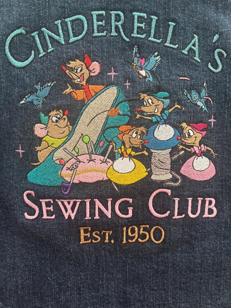 Custom Embroidery Digitizing Service for Vintage Sewing Club Logo, Est. 1950 — customer shared the sewout.