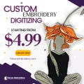 Custom Embroidery Digitizing, Logo Digitizing, Image Digitizing Embroidery, Embroidery Digitizing Service,  Custom Digitize Embroidery logo