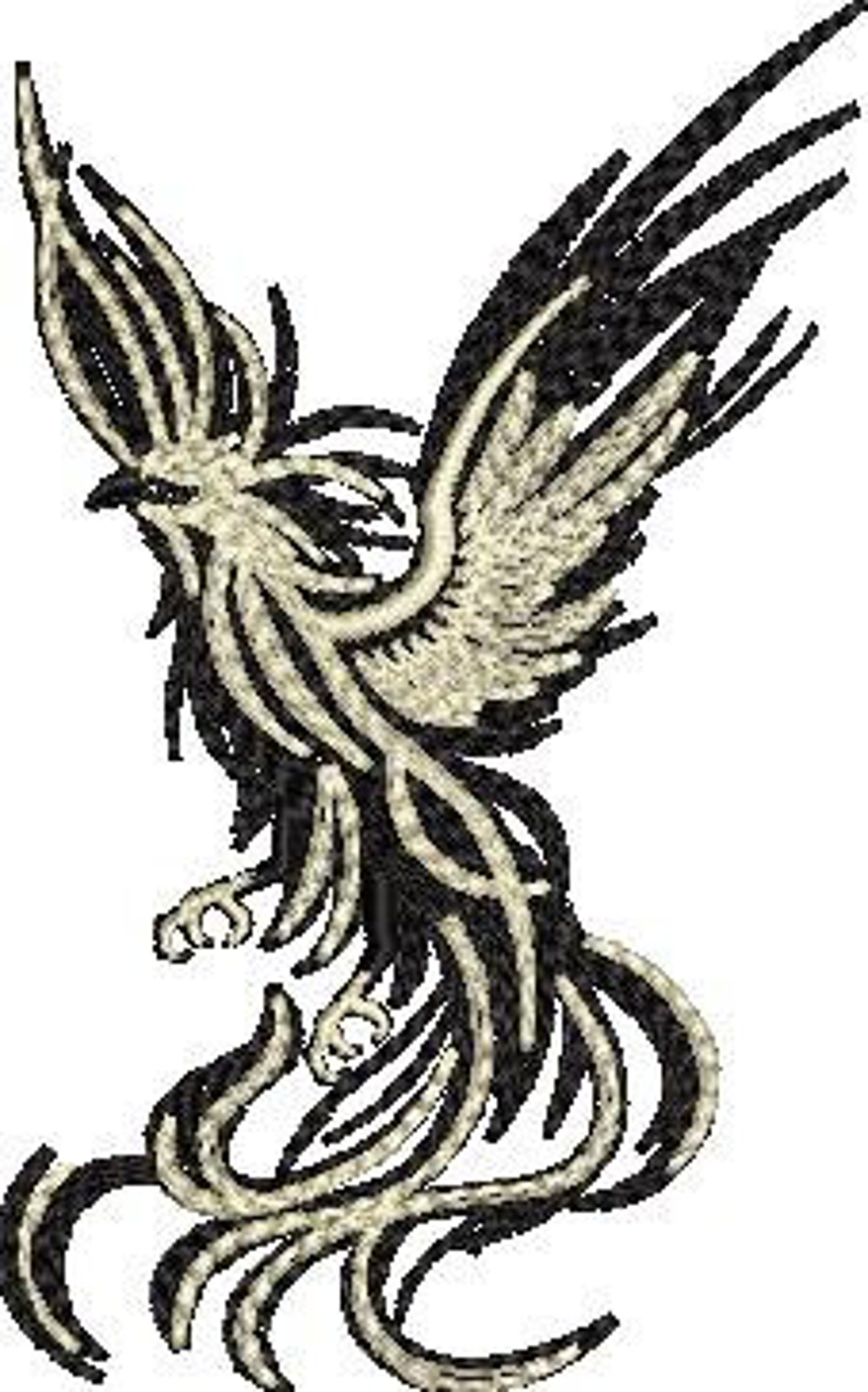 Phoenix Bird Embroidery Pattern Etsy
