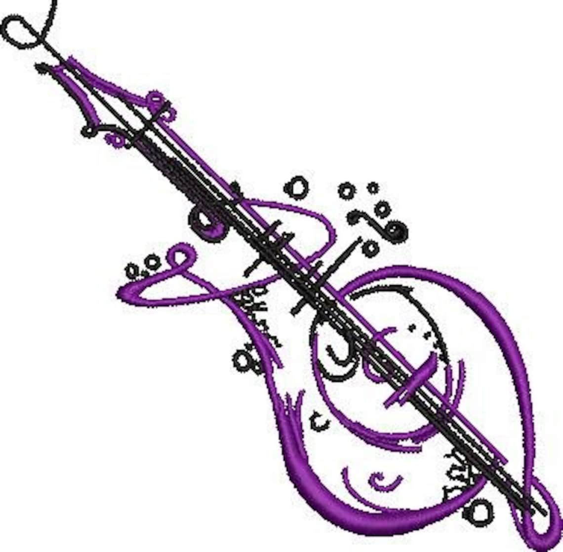 Guitar1 Embroidery Pattern Etsy