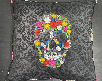 Skull Machine Embroidery Design Floral Skull Machine Embroidery Pattern Embroidery Skull Instant Download Digital File PES DST