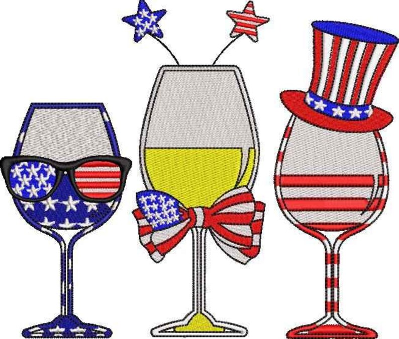 Independence day party embroidery pattern  etsy