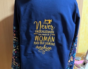 Sewing Machine Embroidery Designs Never Underestimate Power Of A Woman Quote Embroidery Woman Power Embroidery Feminist Embroidery Designs