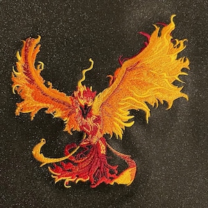 Phoenix Embroidery Pattern Phoenix Embroidery File Phoenix Bird Machine Embroidery Designs Phoenix Red Phoenix Digital Design PES DST File