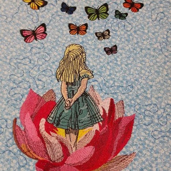 Girl With Butterflies Machine Embroidery Designs Girls Embroidery Design Butterflies Embroidery Pattern Instant Download PES DST Files