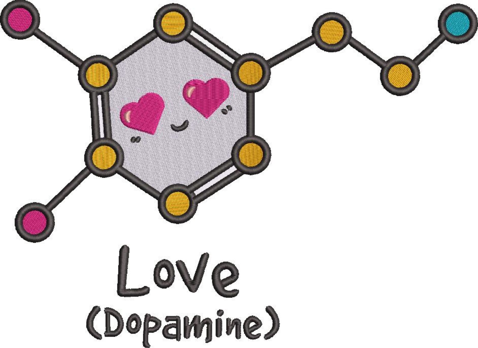 Love Dopamine Embroidery Design Etsy