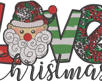 Love Embroidery Design Love Christmas Embroidery Design Christmas Pattern Machine Embroidery Pattern Instant Download Digital Design