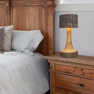 Natural Oak Bark Reading Lamp: Portable, Rechargeable Romantic Lighting and Decor for Weddings & Picnic