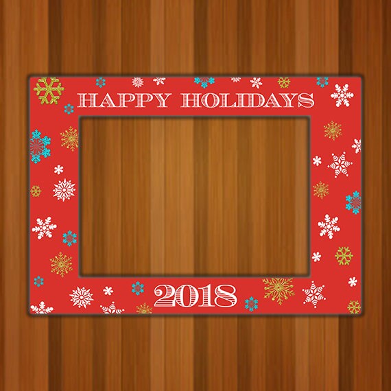 Happy Holidays Photo Booth Frame Christmas Photo Booth Frame Etsy