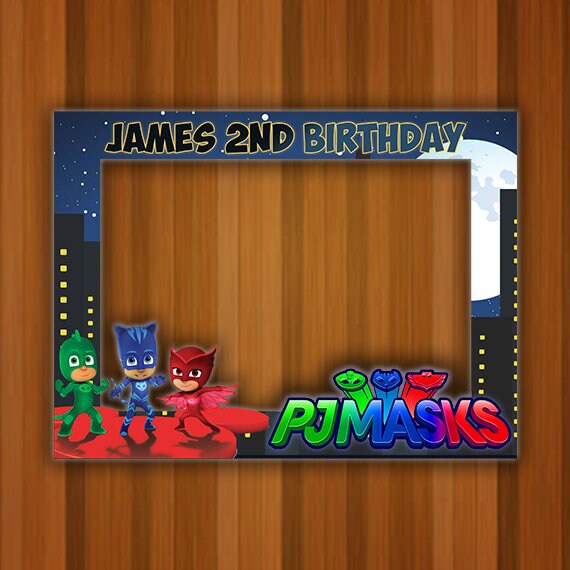 Pj Masks Photo Booth Frame Birthday Prop