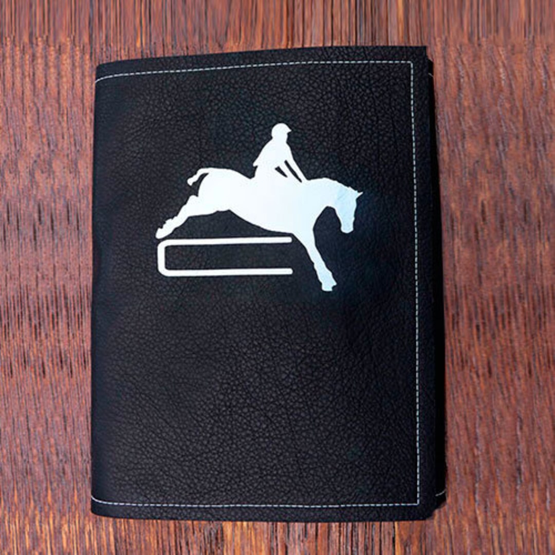 Horse Passport Folder in Black Leather With Bush Rider for up Etsy