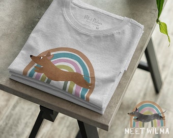 Rainbow Dachshund T-Shirt | Sausage Dog Lover Gift