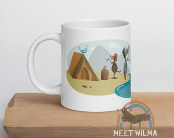 Dachshund Mug "Adventure"  | Funny Dachshund Gift | Wire-Haired Doxie | Dog Lover Cup | Funny Print Ceramic Mug | Dackel Geschenk | Teckel