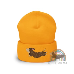 Beanie Wire-Haired Dachshund Embroidery | Dog Lover Gift | Dachshund Gifts | Rauhaardackel Stickerei | Dackel Geschenk  | Dog Embroidery Hat
