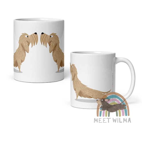 Mug "The Stretch" | Wheaten Blonde Dachshund | Dackel Tasse | Dackel Geschenk | Dachshund Gifts | Cup Dog Print | Dog illustration | Doxie