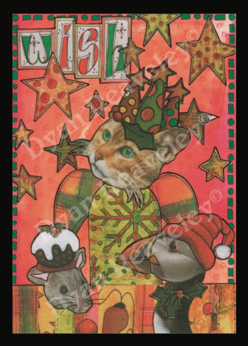 Dyan Reaveley A4 Sized Prints Christmas Pack of 4 - Etsy