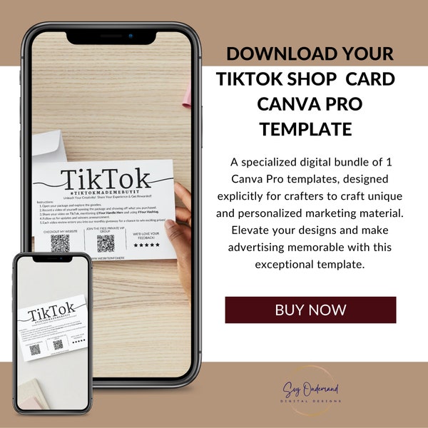 Tiktok Shop Card- Tiktok Business Card - Business Branding Card