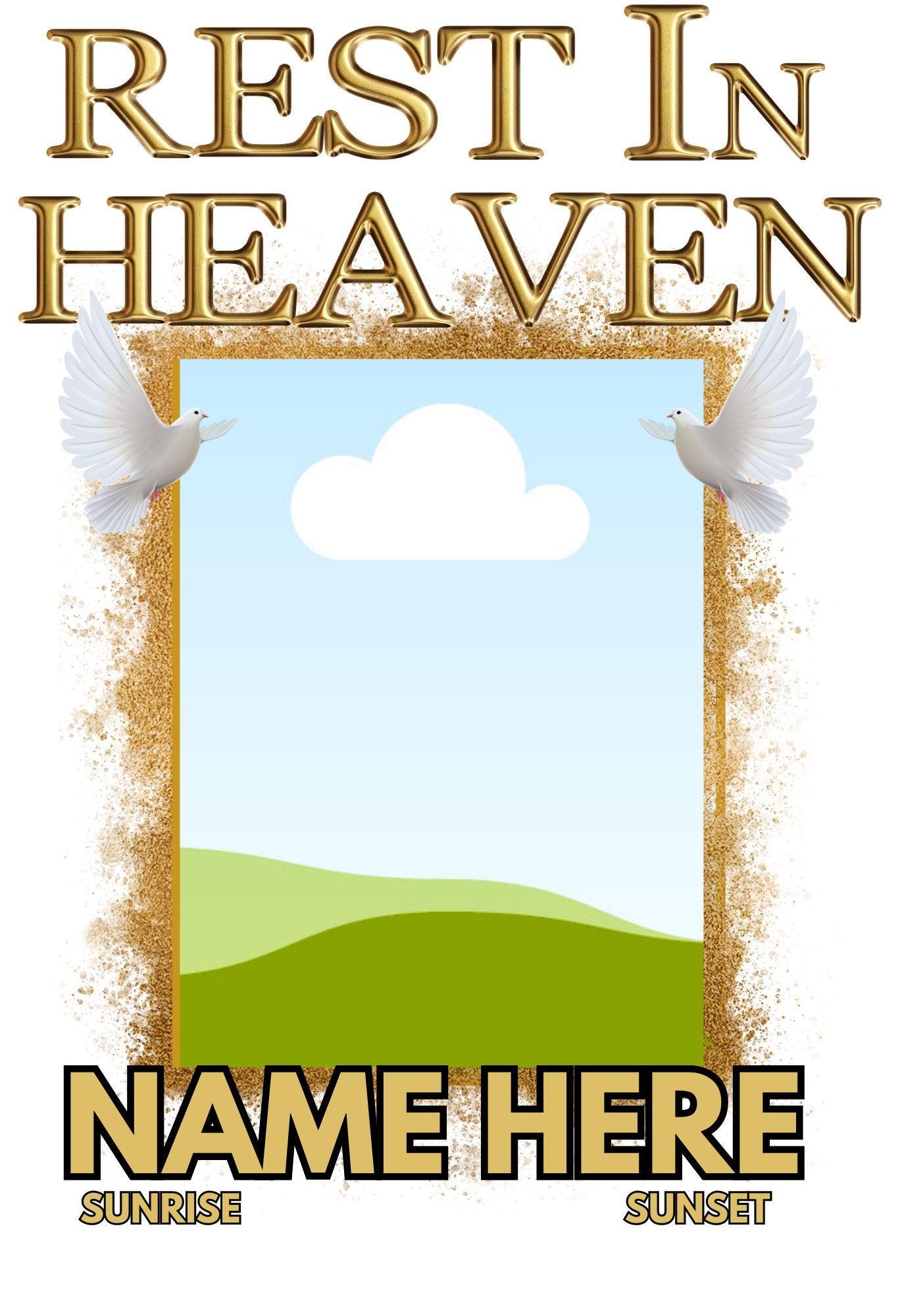 Rest in Peace Template Memorial T shirt Canva Template Etsy