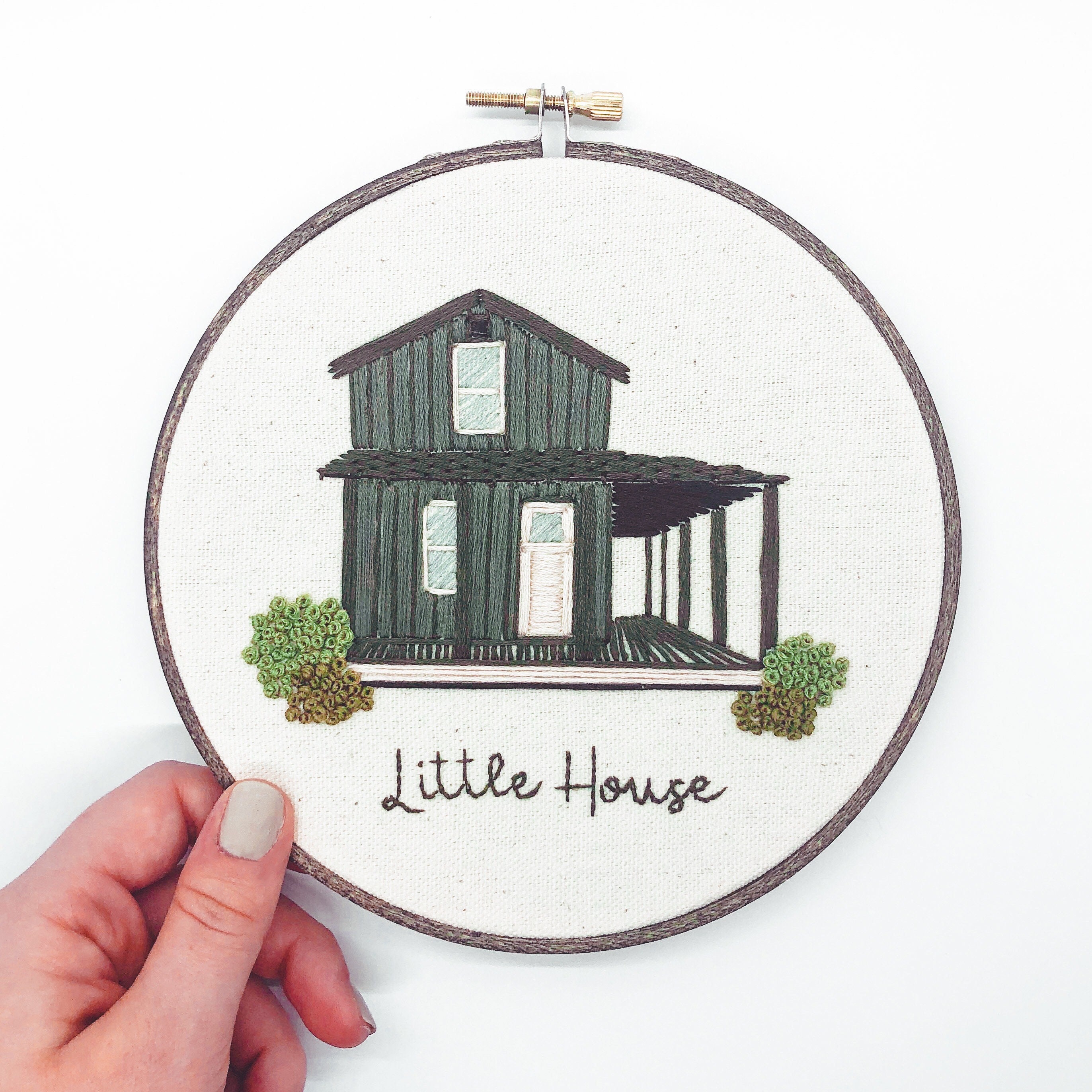 House Portrait Custom Embroidery hoop Embroidered House Etsy