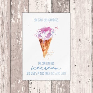 Poster, modern, mit Schriftzug: icecream Bild 1