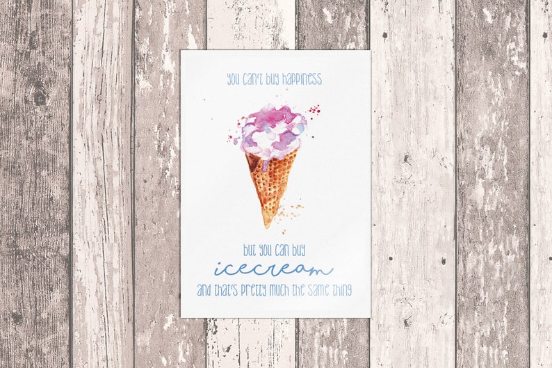 Poster, modern, mit Schriftzug: icecream Bild 1