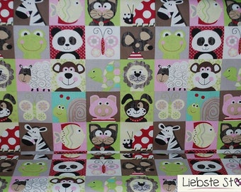 Strickende Schafe Patchworkstoff Stoffe Baumwollstoffe Patchwork stricken Sheeps