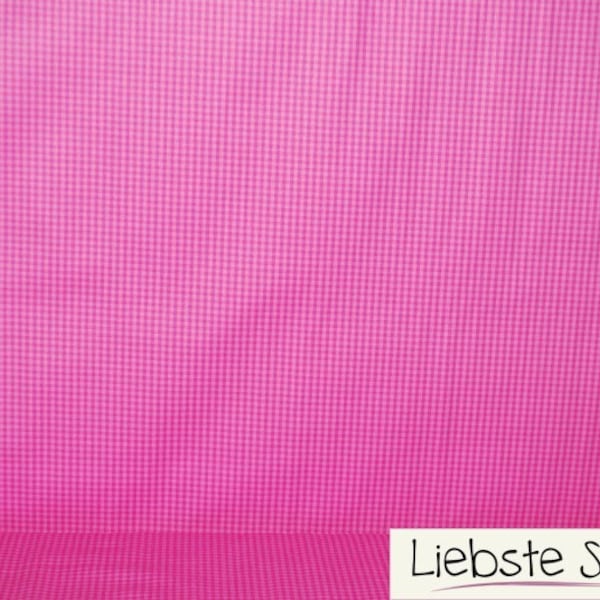 Colonia 100% Baumwollstoff rosa pink karriert 3mm