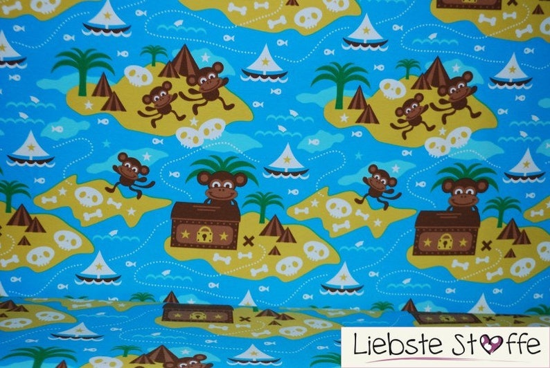 Bio-Jersey Monkeytreasure von lillestoff Bild 1