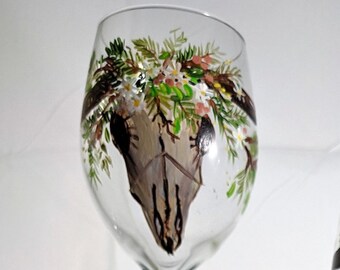 Hand Painted Wine Glasses-Personalized and Custom