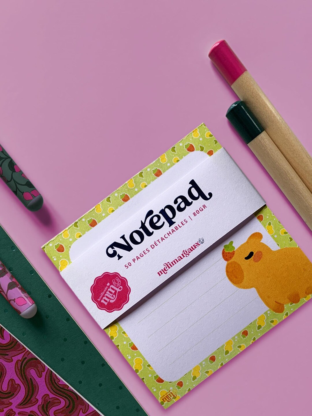 Adorable Capybara Notepad Capybara Summer Cute Animal Stationery ...